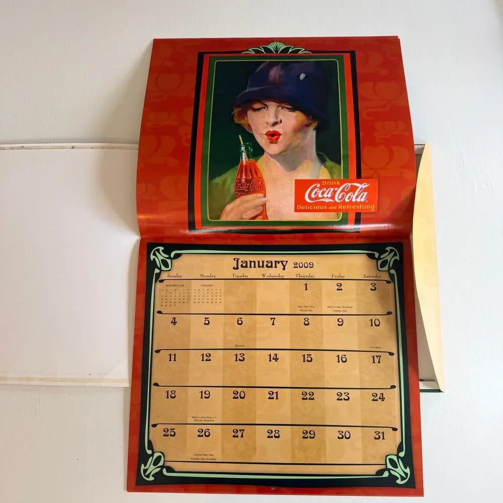 2009 Coca Cola Calendar Vintage 1926 Ad Art Fred Mizen Retro Coke Collectible